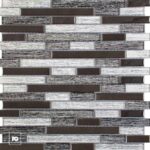 Malla30x30-cadiz-cenezzia-ok | Plomería García Decorative tile wall made of staggered rectangular bricks in dark brown and weathered gray textures.