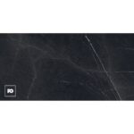 Piso porcelánico tipo mármol negro brillante milan nero 60 × 120 cm-tendenzza-ok | Plomería García Dark marble texture background with a small white square logo containing 'pg' in the bottom-left corner (branding watermark).