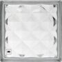 Decorative square glass dish with a faceted, diamond-patterned interior and a small FG logo in the bottom-left corner.
