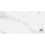 White marble texture with subtle gray veins and a small FG logo in a black square at the bottom-right corner.