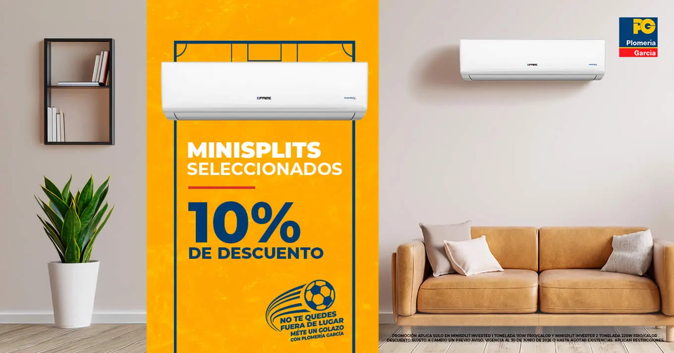 Minisplits con 10% de descuento