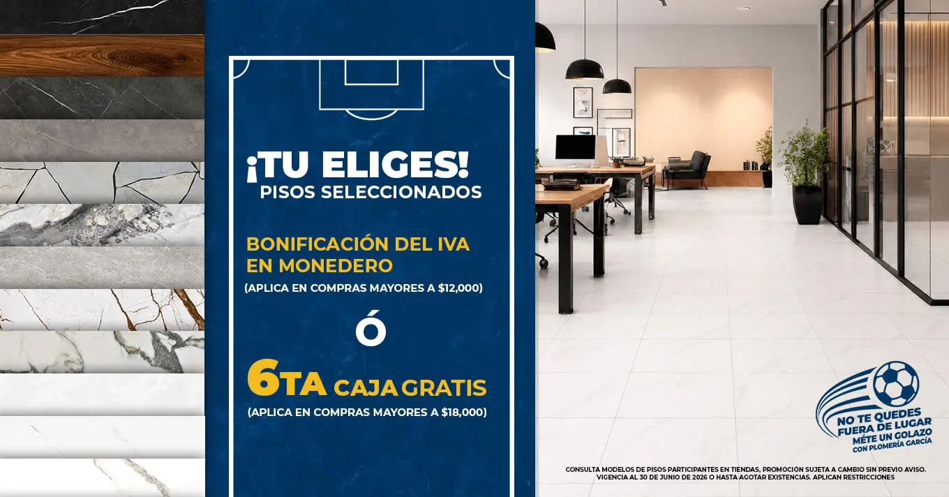 Promoción en pisos cerámicos y porcelánicos