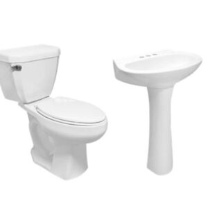 Paquete Handi/Jazmin WC Alargado, Lavabo y Pedestal