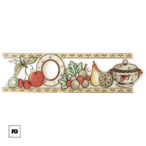 Decorative kitchen border with fruit (apple