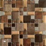 Malla decorativa galicia de vidrio y acero inoxidable 30 x 30 cm-tiles-ok | Plomería García