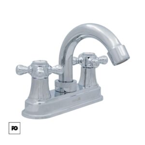Mezcladora para lavabo con manerales cruceta, modelo 21-PH.
