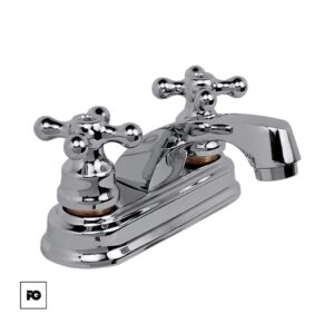 Mezcladora para lavabo con manerales cruceta, modelo 23-CRE.