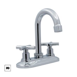 Mezcladora para lavabo color cromo, modelo 24-CC.
