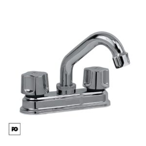 Mezcladora para lavabo con cubierta de latón, modelo 24-CT.