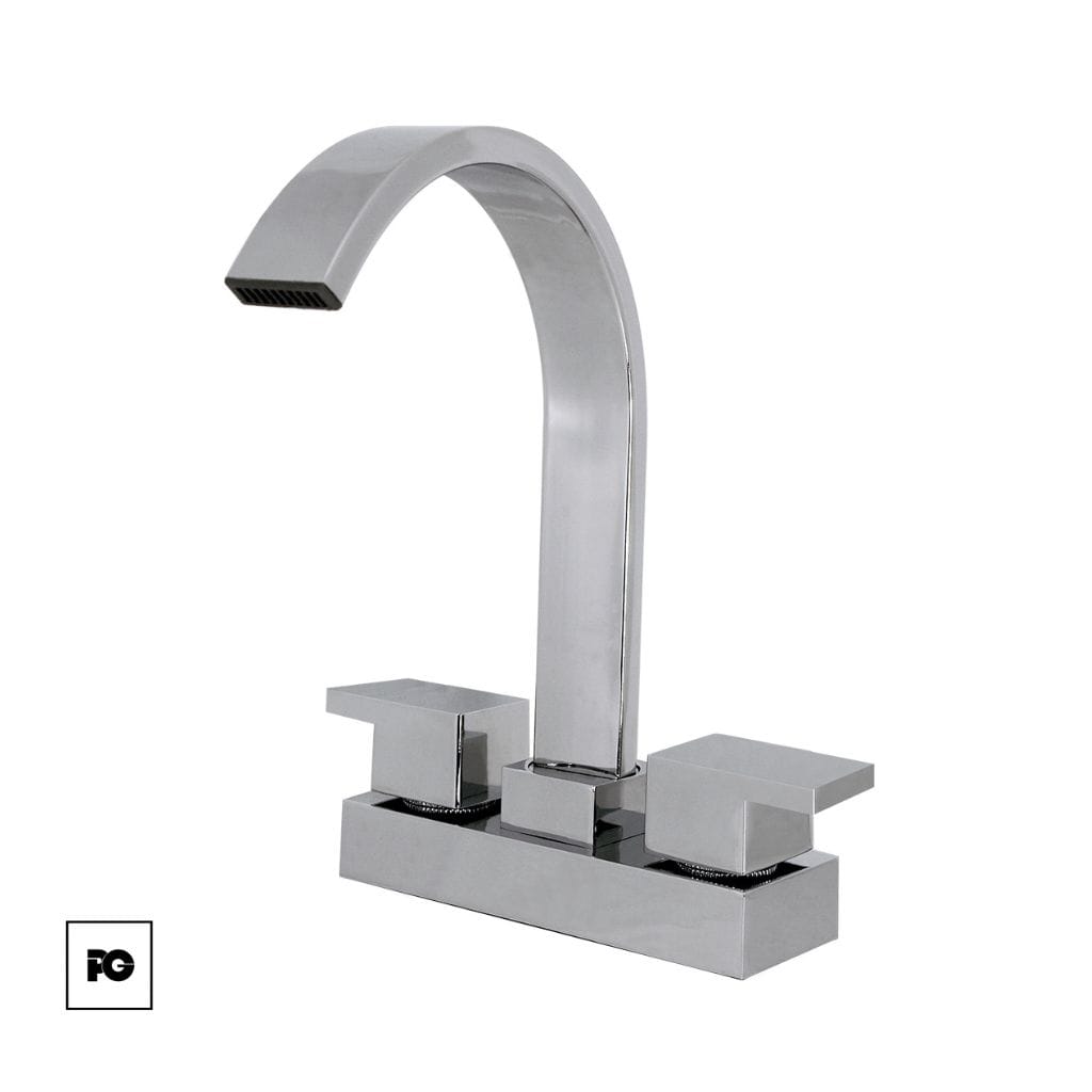 Mezcladora para lavabo color cromo, modelo 24-ML. - Imagen 2