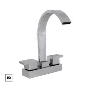 Mezcladora para lavabo color cromo, modelo 24-ML.