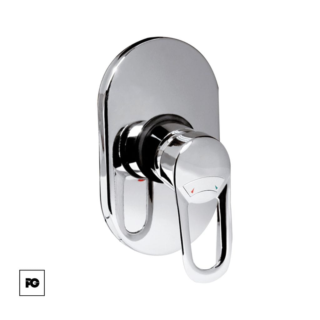 Monomando ovalado para regadera, modelo 34-MCO.