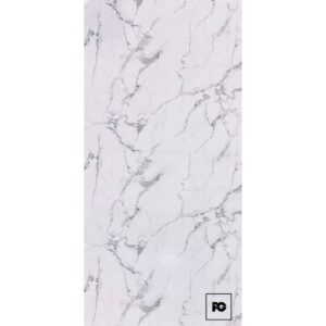 Vertical marble texture panel with gray veining and a small FG logo in the bottom-right corner.