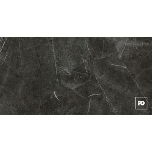 Piso cerámico pulido color nero formato 50x100, modelo Soberano.