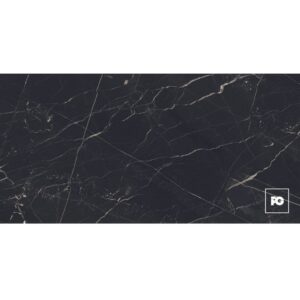 Piso Porcelánico Esmaltado Anconca Negro Tipo Mármol Brillante 60 x 120.