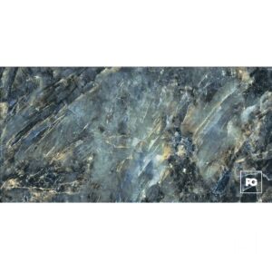 Piso Porcelánico Esmaltado San Lorenzo Azul Tipo Mármol Brillante 60 x 120.