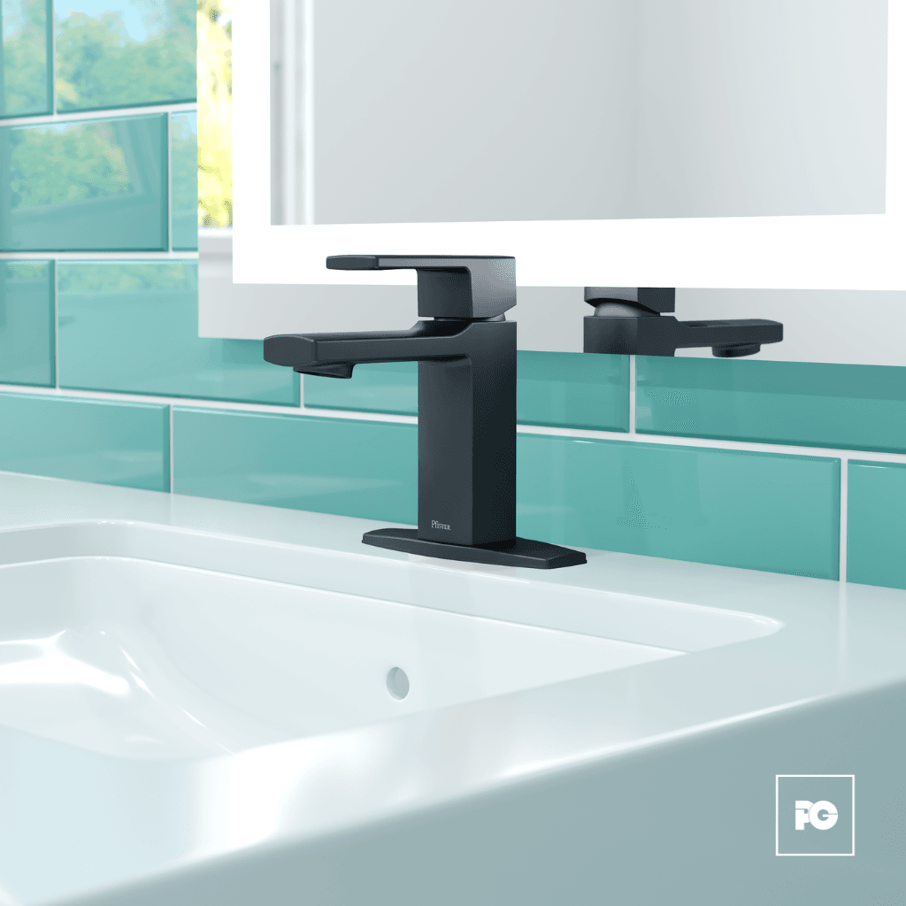 Monomando para lavabo, modelo Deckard negro - Imagen 2