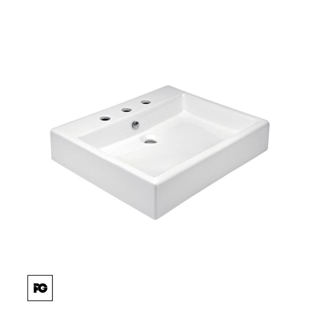 Lavabo tres perforaciones blanco Lucerna3.