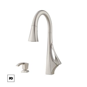 Monomando para Cocina Venturi con Cuello Extraíble Acero Inoxidable Cepillado.