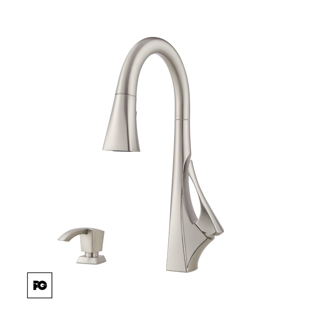 Monomando para Cocina Venturi con Cuello Extraíble Acero Inoxidable Cepillado.