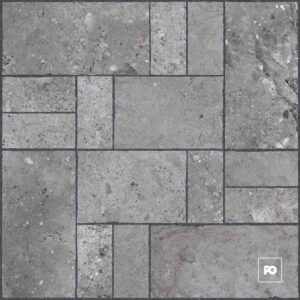 Piso cerámico color gris formato 44x44, modelo Dorset.