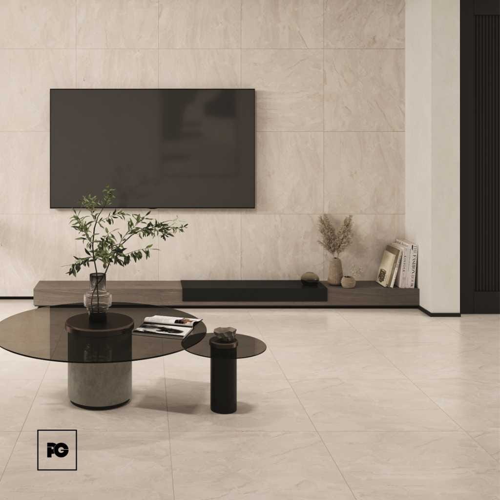 Piso cerámico color beige formato 60x60, modelo Tilden - Imagen 2