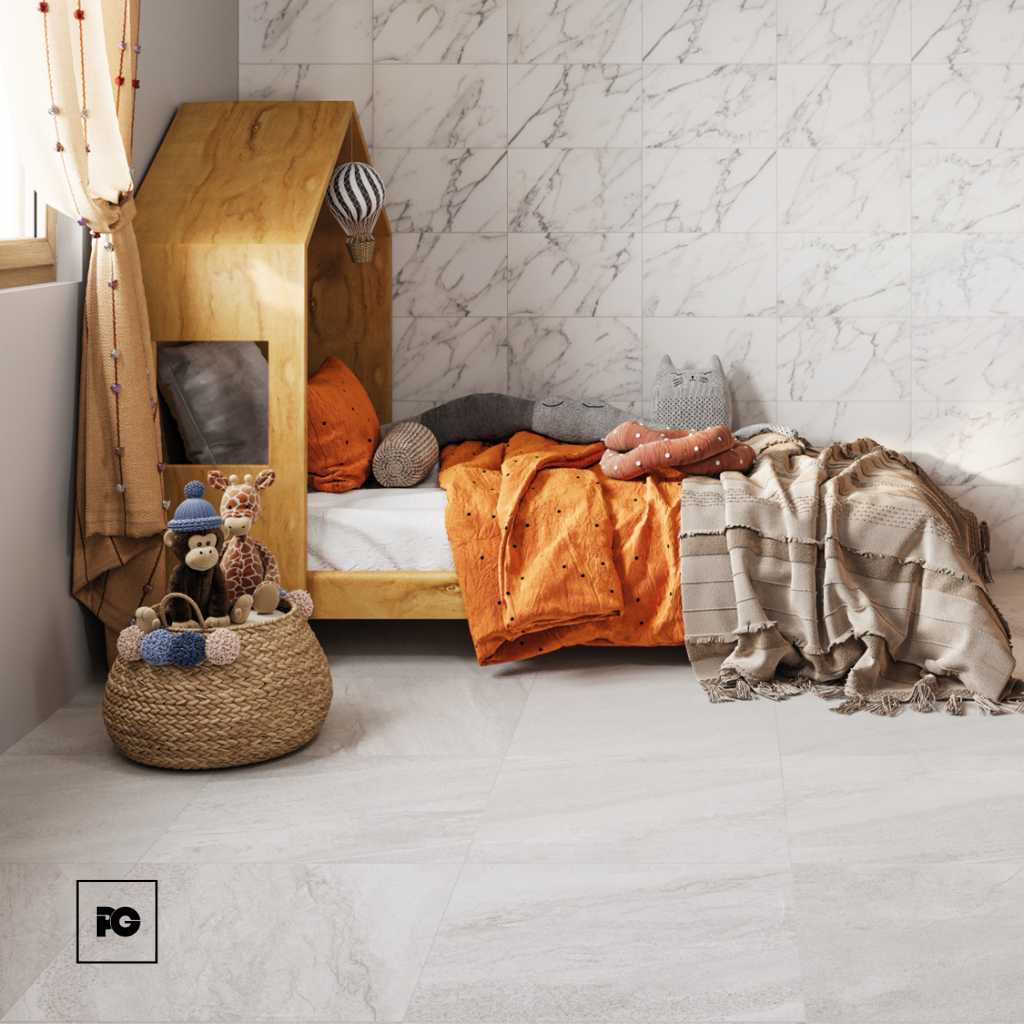 Piso cerámico color gris formato 55x55, modelo Constanti - Imagen 2