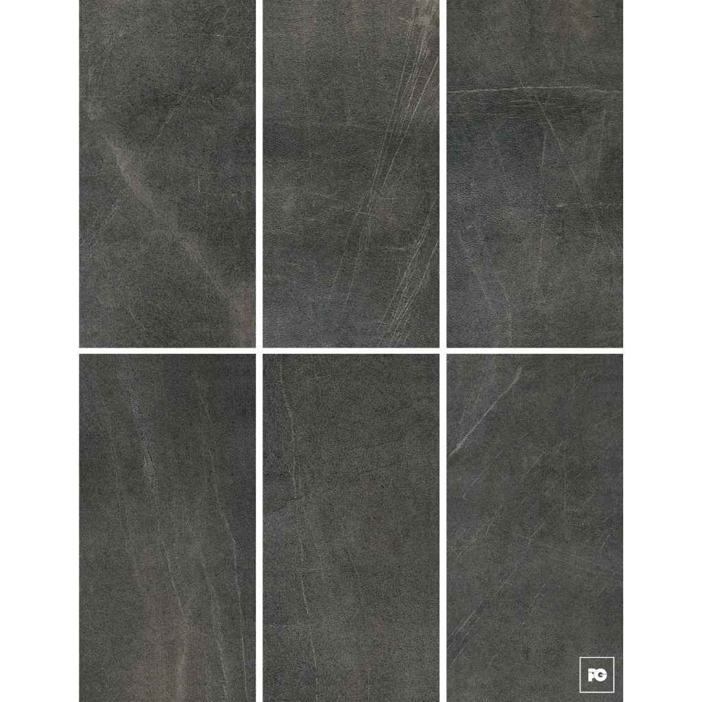Piso cerámico rectificado color negro formato 61x122, modelo Brasil. - Imagen 3