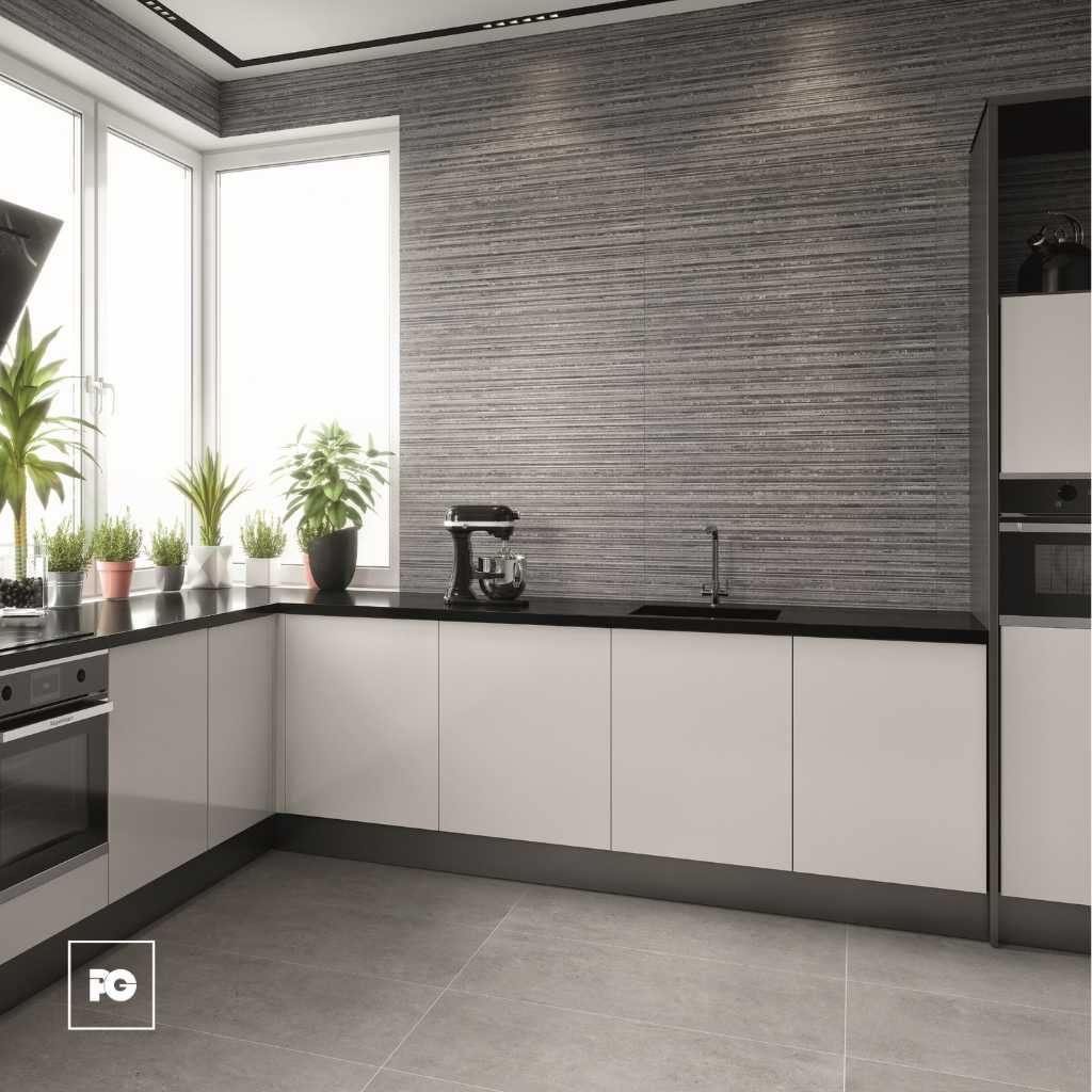 Piso cerámico rectificado color gris formato 50x100, modelo Scanno. - Imagen 2