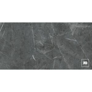 Piso cerámico rectificado color negro formato 50x100, modelo Soberano.