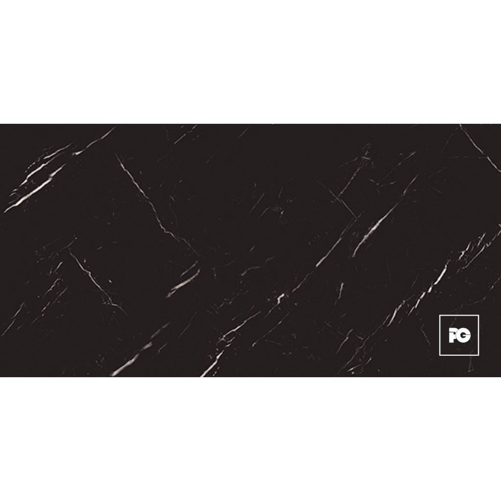 Piso porcelánico rectificado color negro formato 60x120, modelo Marmo.
