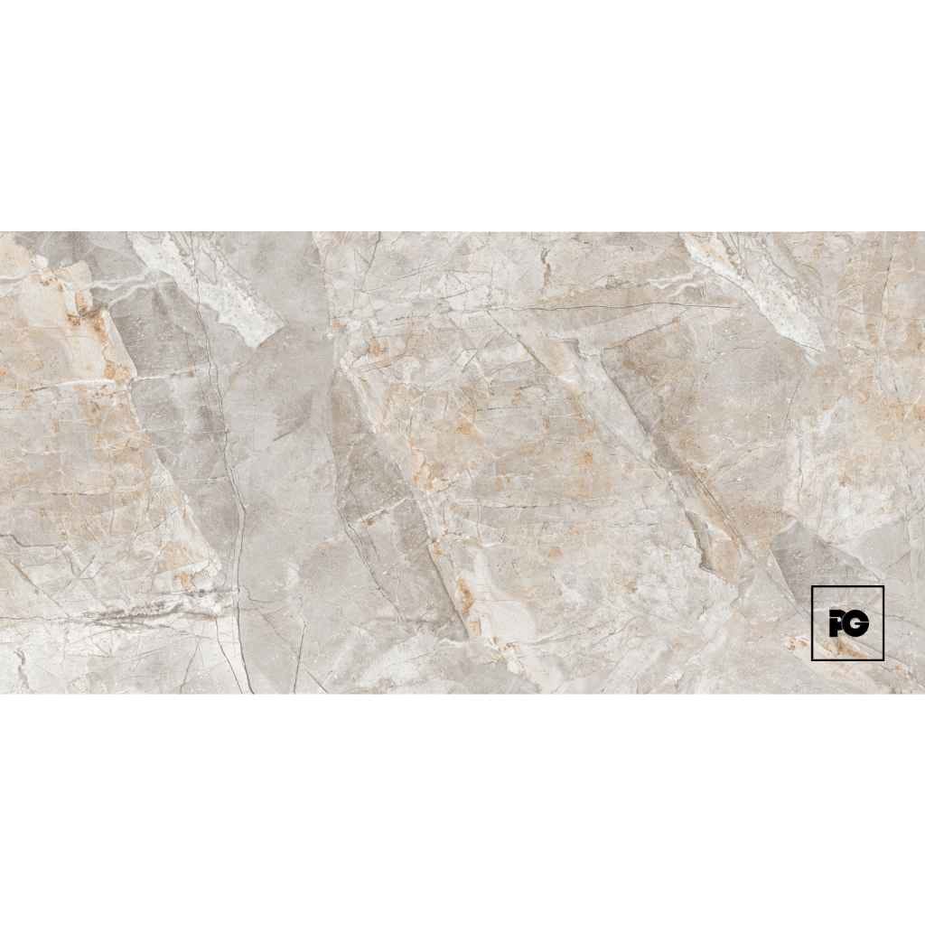 Piso porcelánico esmaltado rectificado color mármol formato 60x120, modelo Greco.