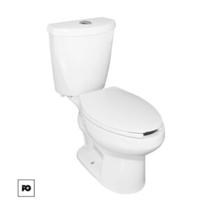 Sanitario Austral blanco con botón.