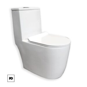 Sanitario One Piece cerámico color blanco, modelo Melia.