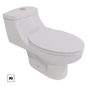 Sanitario One Piece cerámico color blanco, modelo Venus Pro.